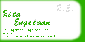 rita engelman business card